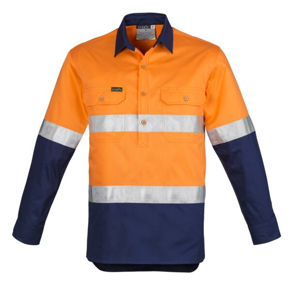 Mens Closed Front Long Sleeve Shirt - Hoop Taped Thumbnail