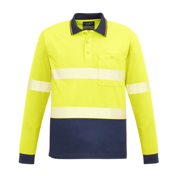 Unisex Hi Vis Segmented Tape Long Sleeve Polo Thumbnail