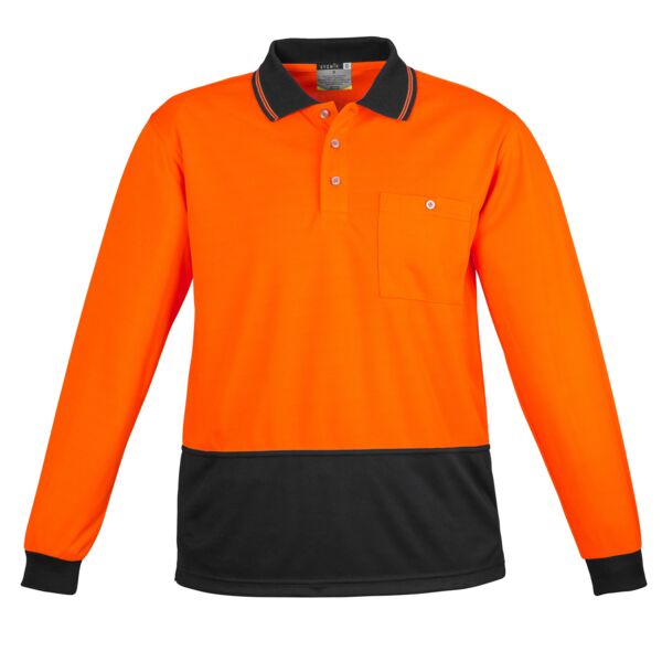 Unisex Hi Vis Basic Long Sleeve Polo Thumbnail